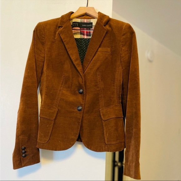Zara Jackets & Blazers - Zara brown velvet blazer S